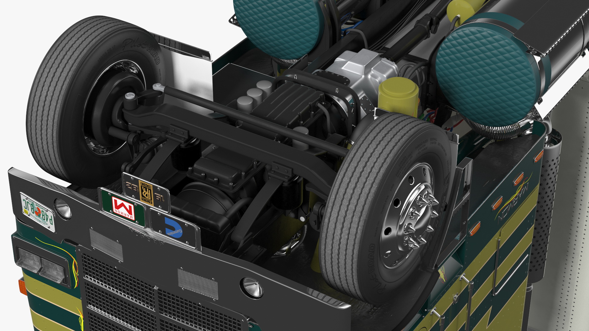 Marmon Truck With Semi Trailer Rigged 3D