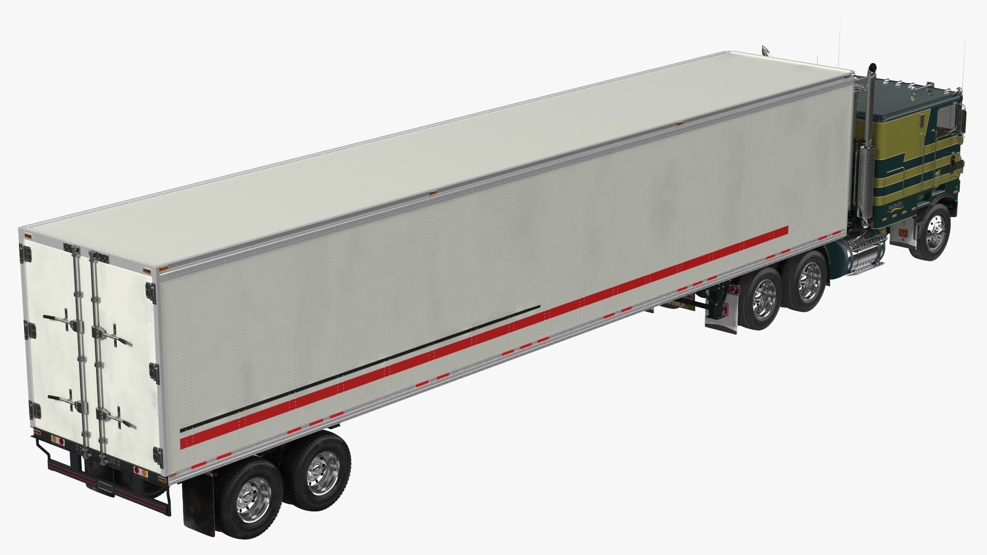 Marmon Truck With Semi Trailer Rigged 3D