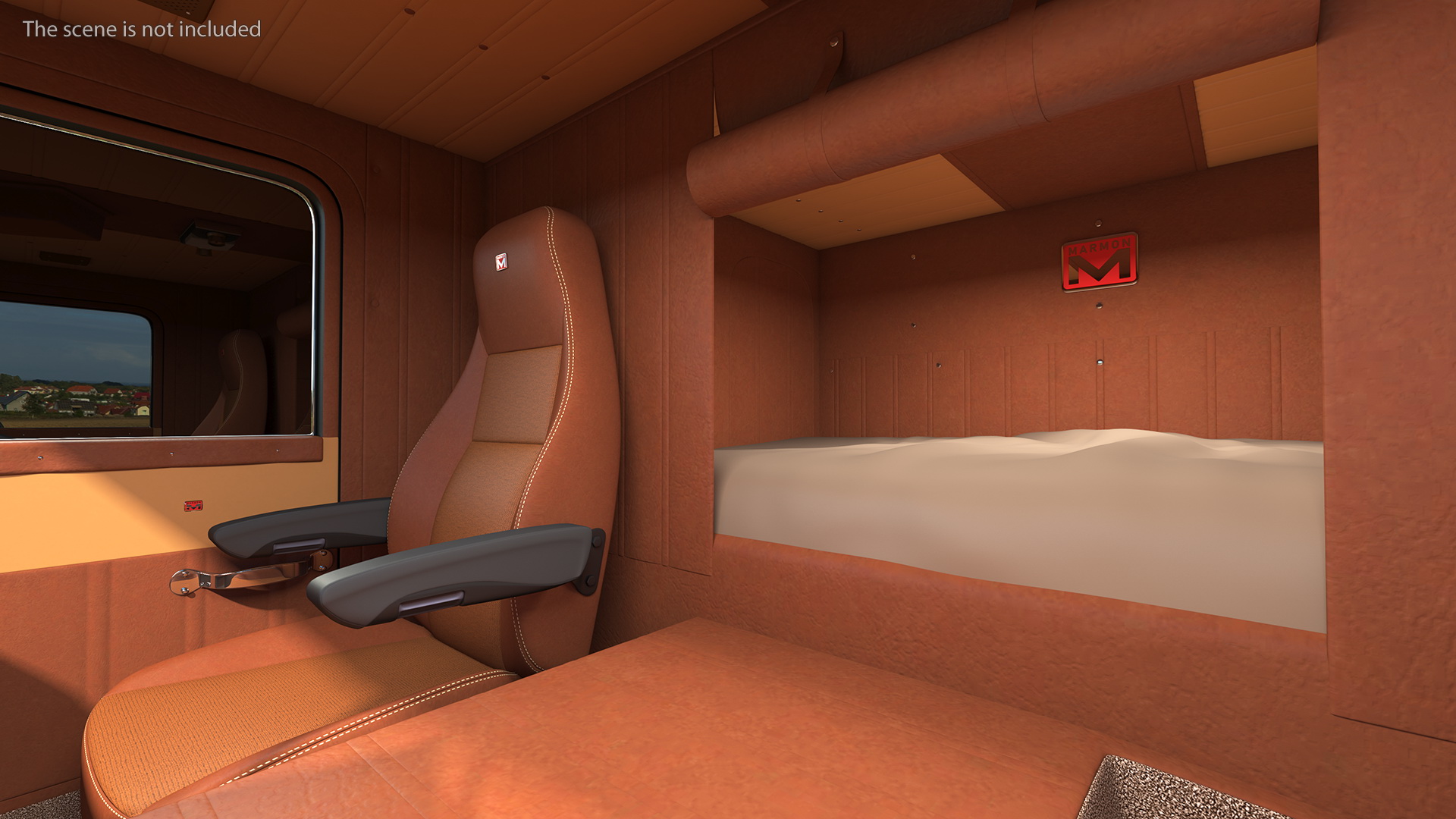 Marmon Truck With Semi Trailer Rigged 3D