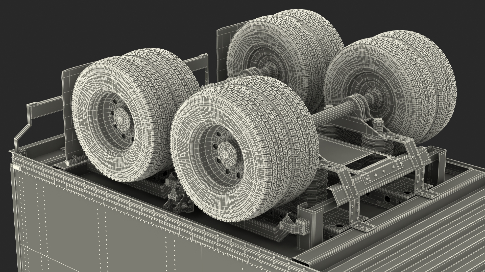 Marmon Truck With Semi Trailer Rigged 3D