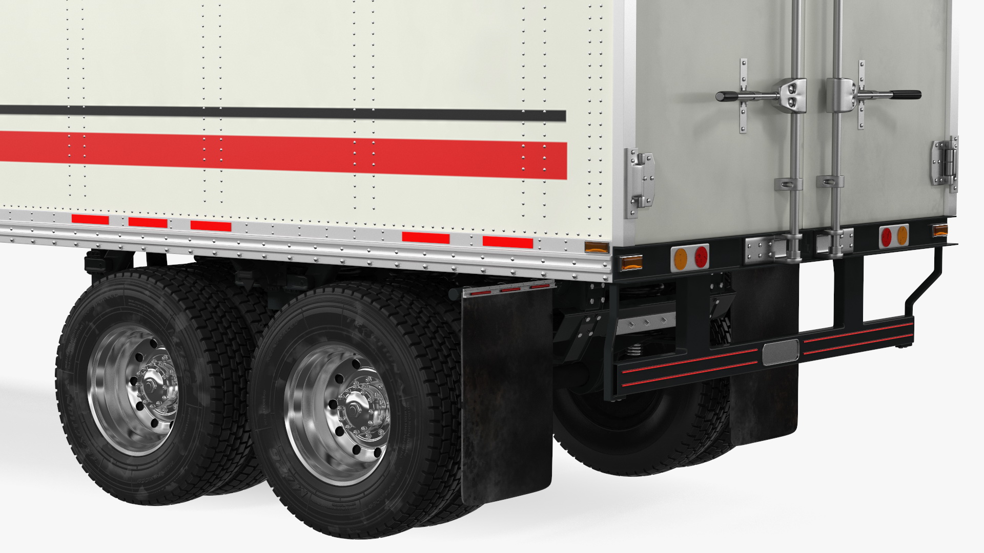 Marmon Truck With Semi Trailer Rigged 3D