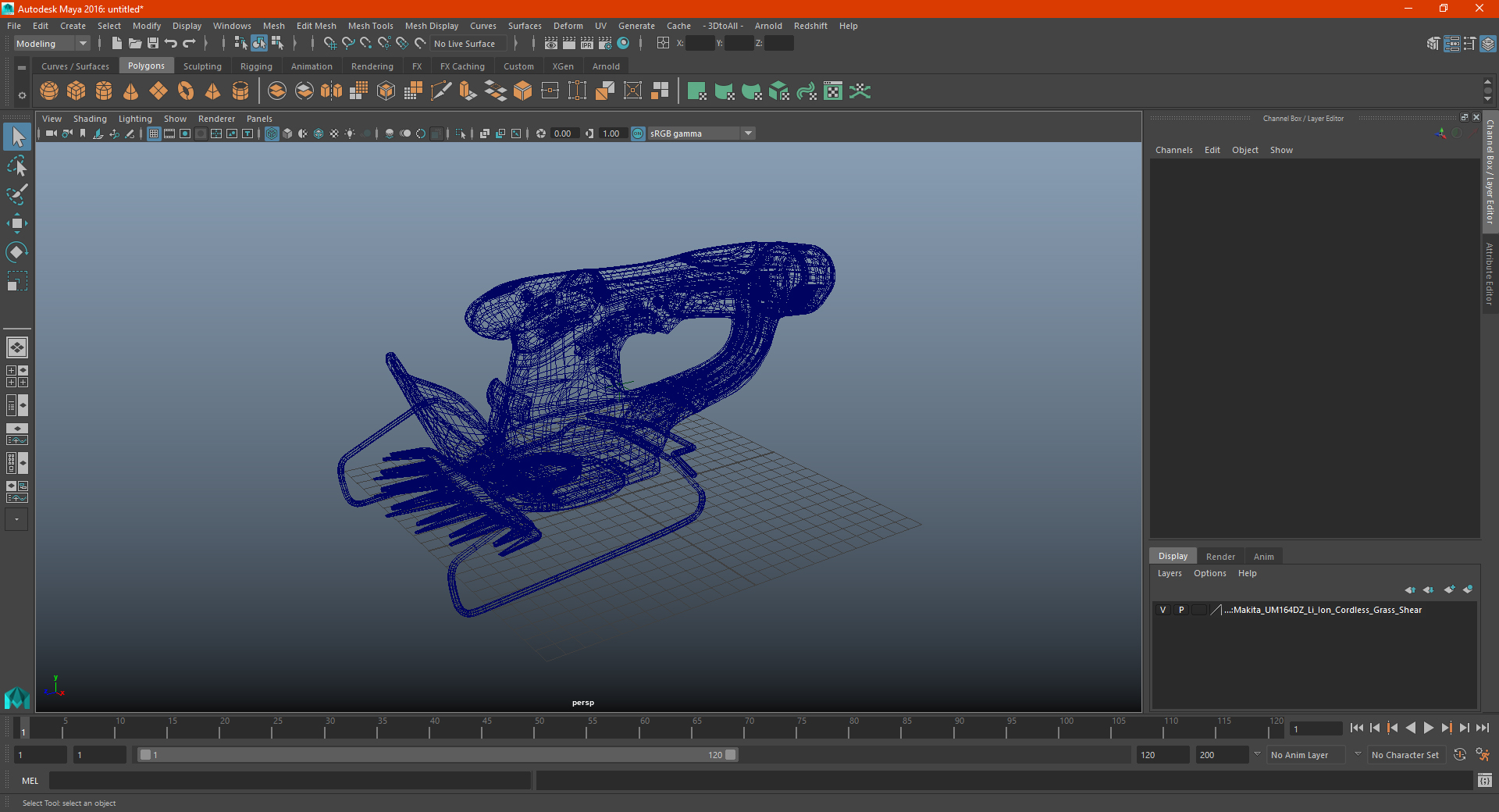 Makita UM164DZ Li Ion Cordless Grass Shear 3D