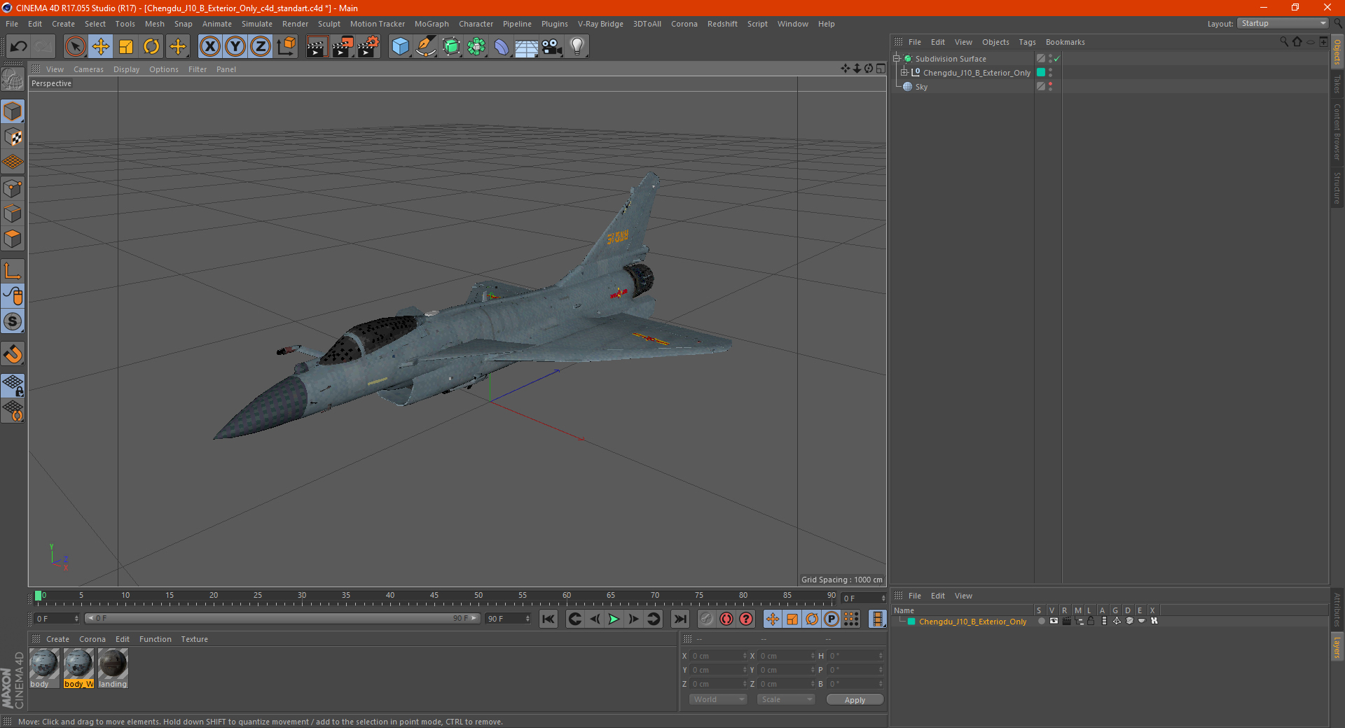 Chengdu J10 B Exterior Only 3D