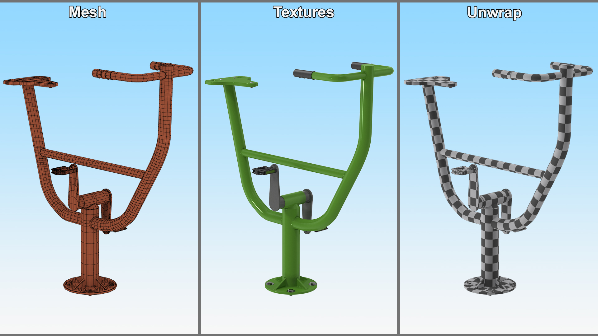 Outdoor Rider Trainer Equipment Green 3D
