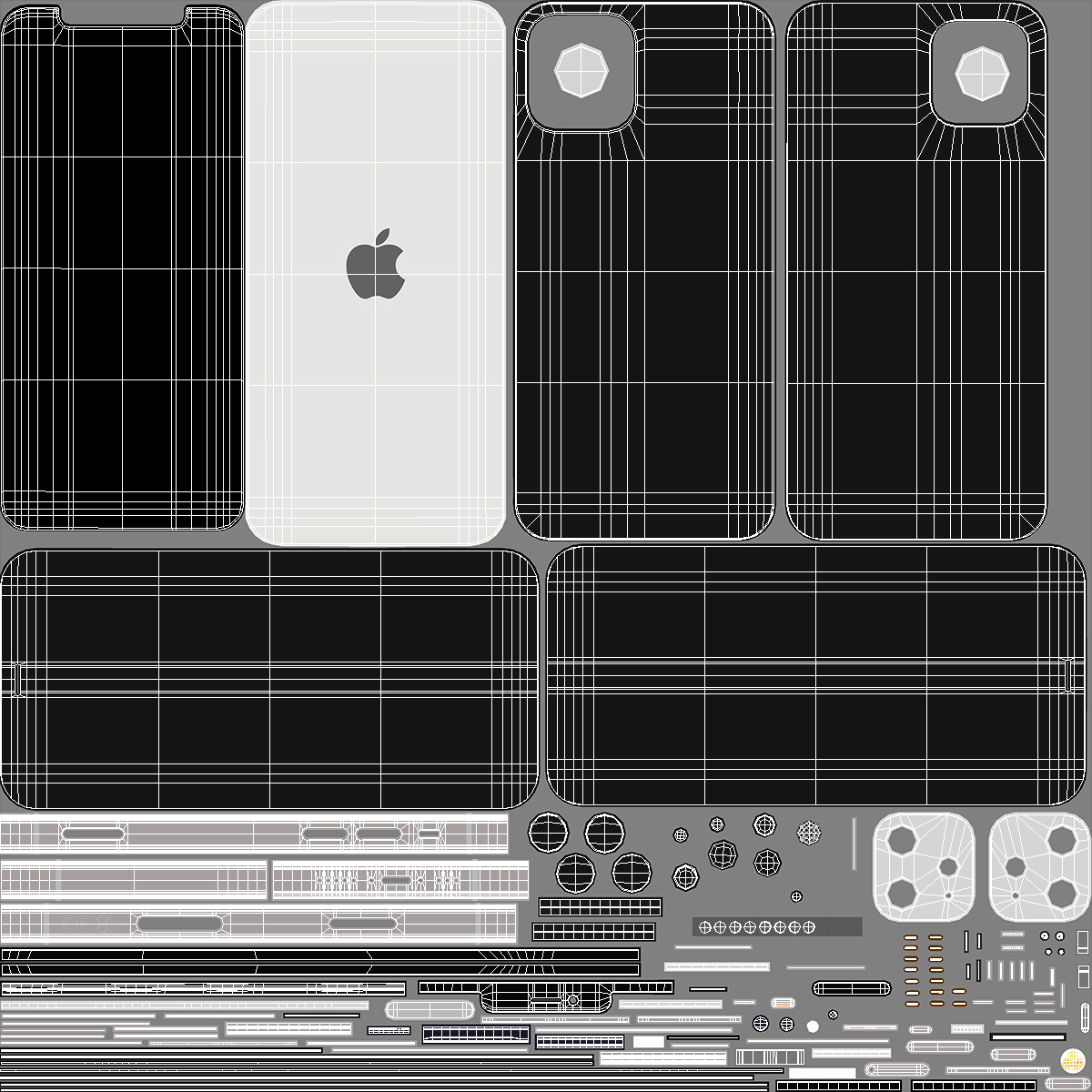 3D Apple iPhone 12 White