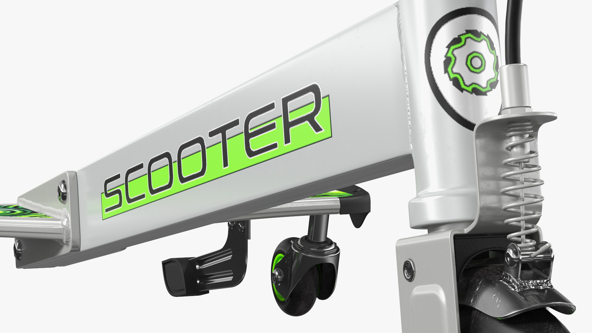 3D PowerWing Scooter Gray Green model