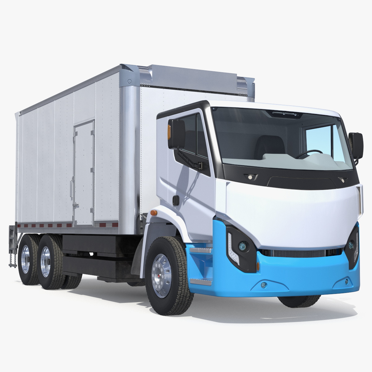 Lion8 Rear Loader Electric Truck - White · Simplified