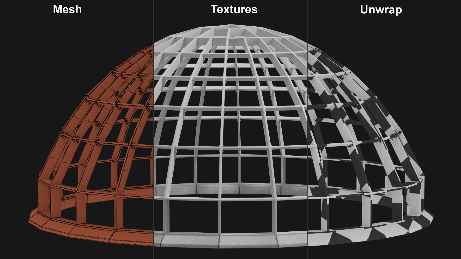 3D model Steel Dome Structure