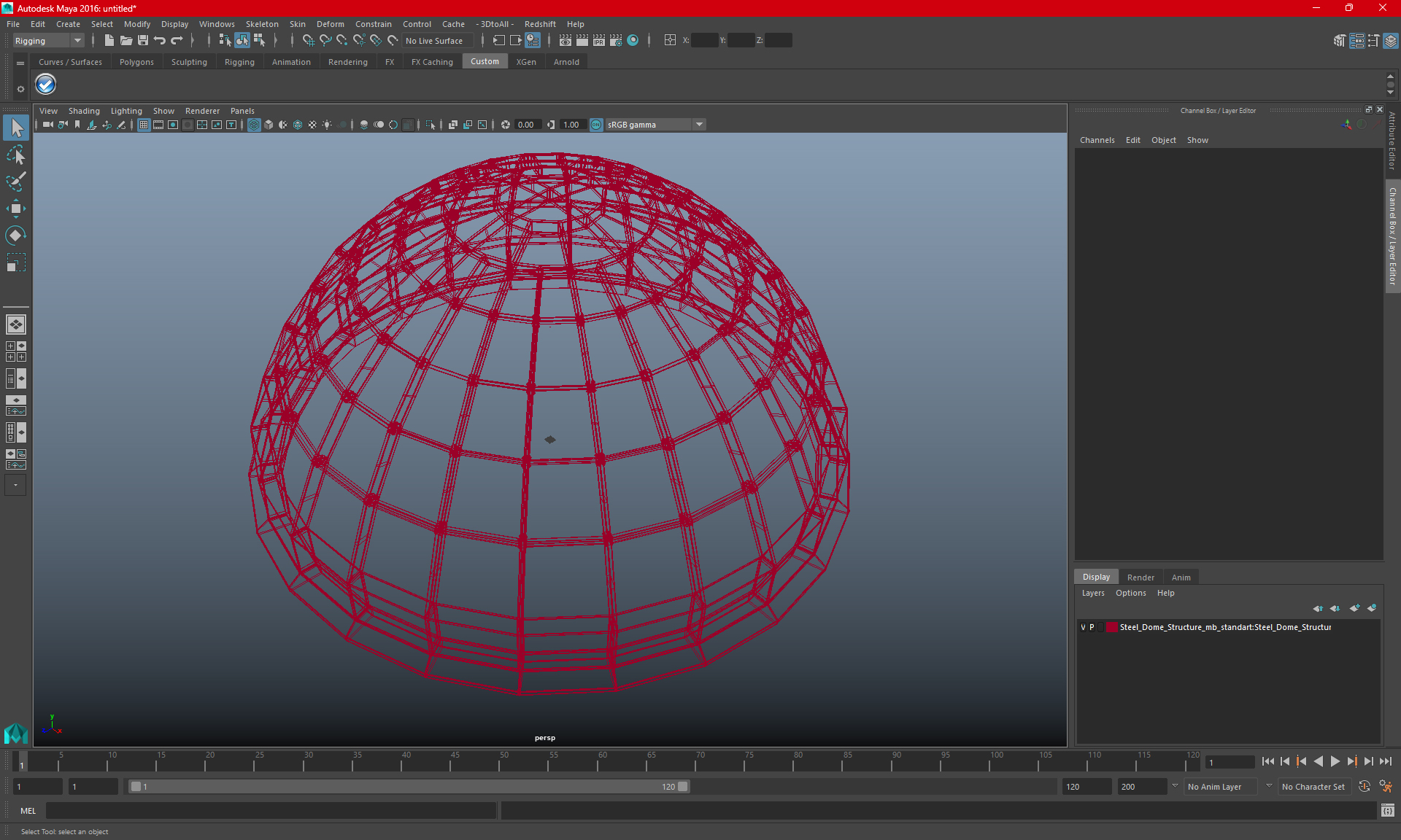 3D model Steel Dome Structure