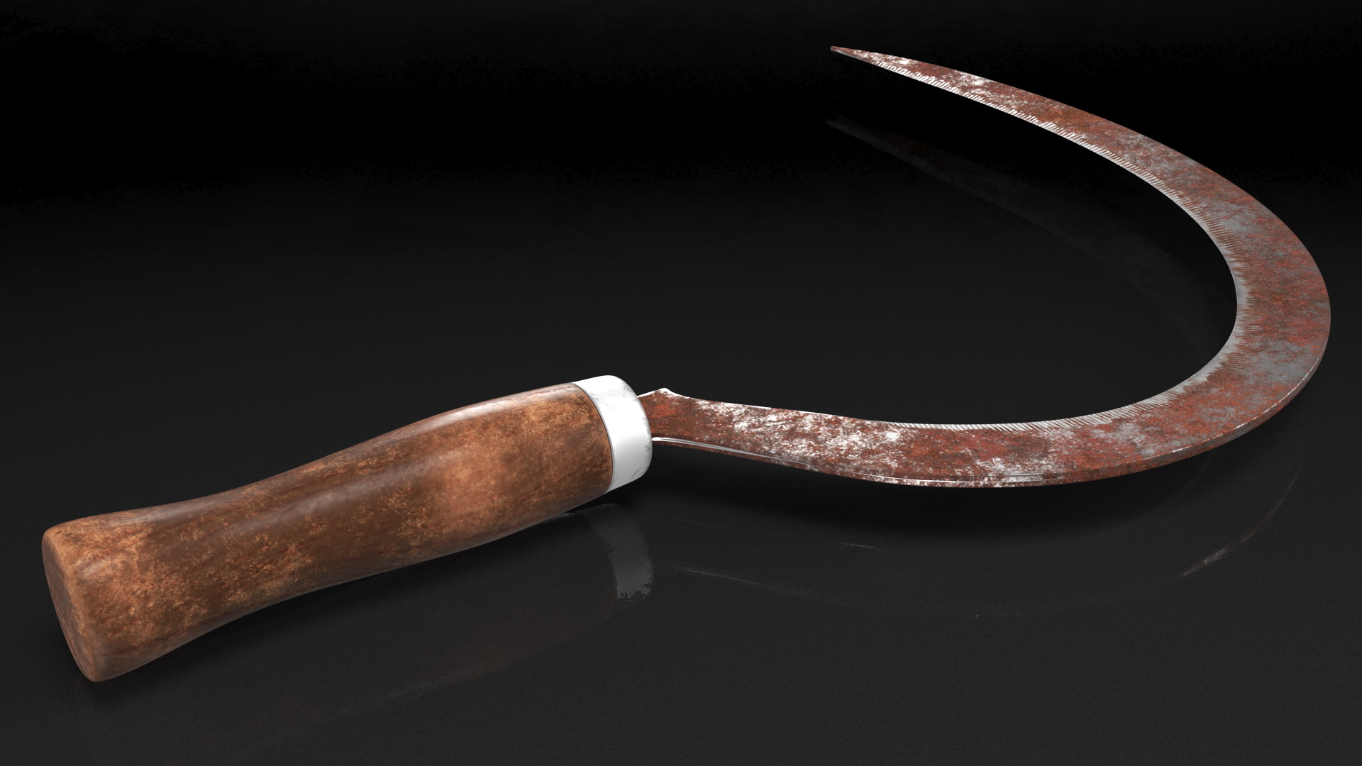Sickle Rusty 3D