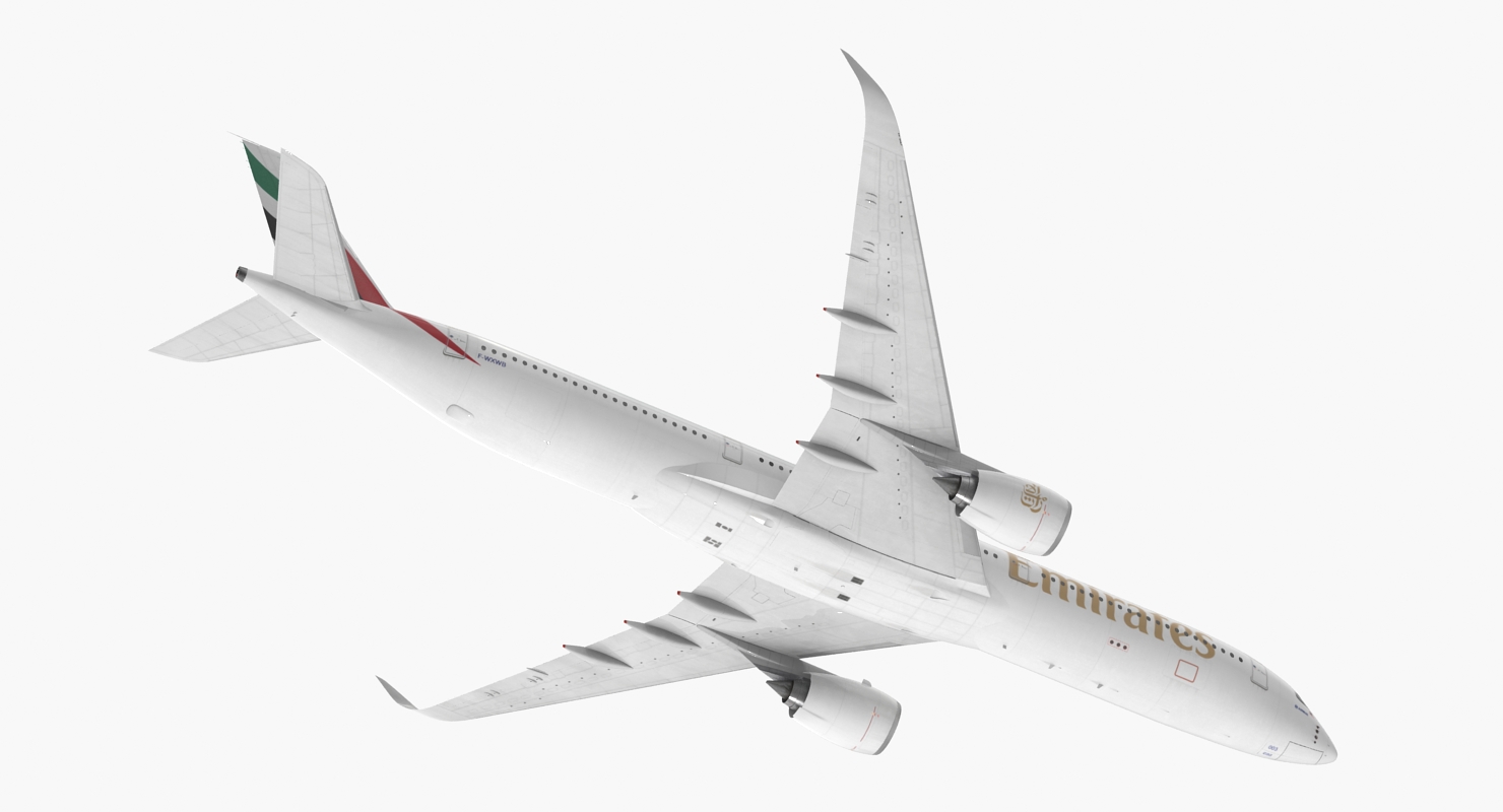 Airbus A350 1000 Emirates Air Line 3D model
