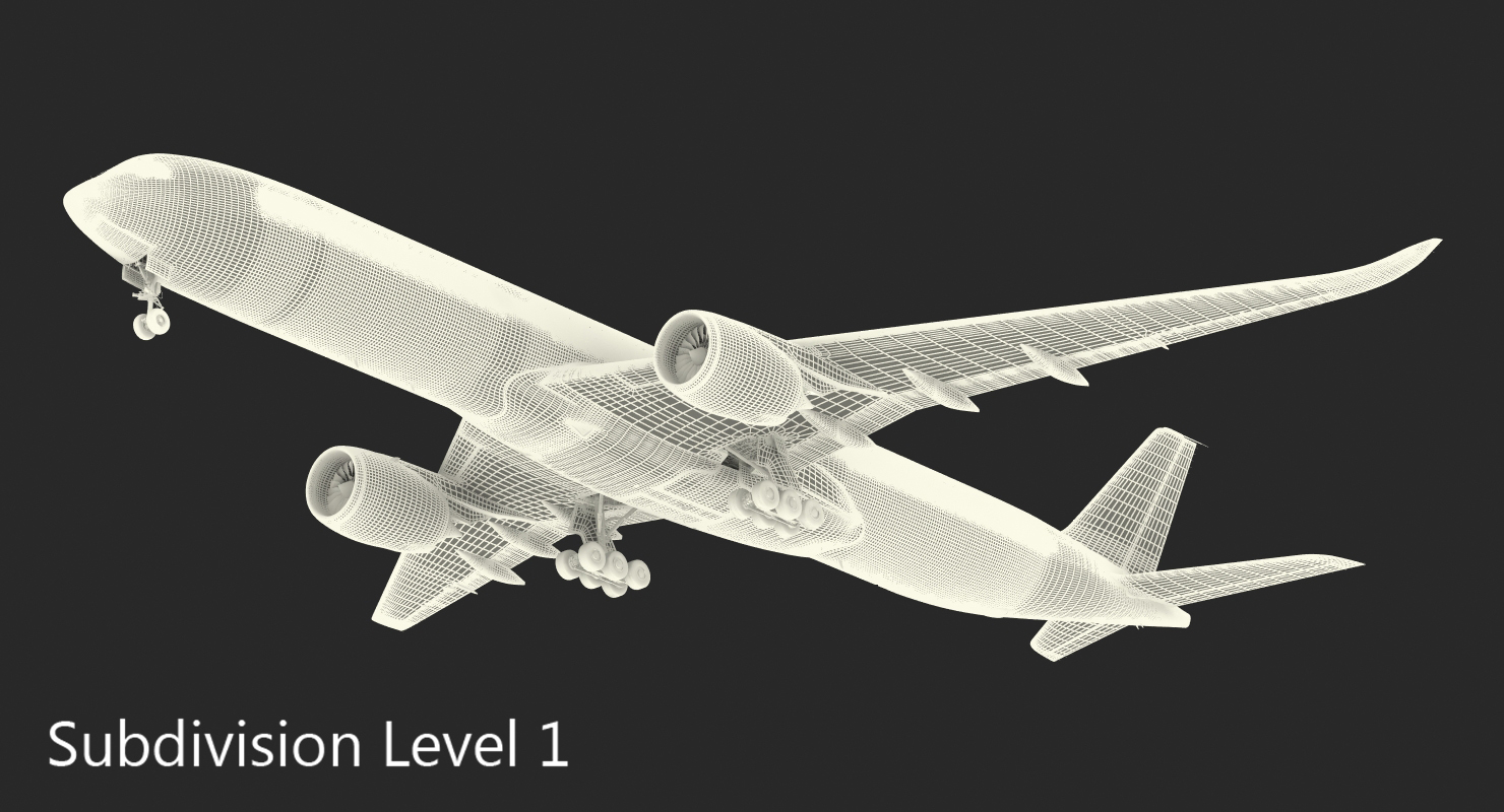 Airbus A350 1000 Emirates Air Line 3D model