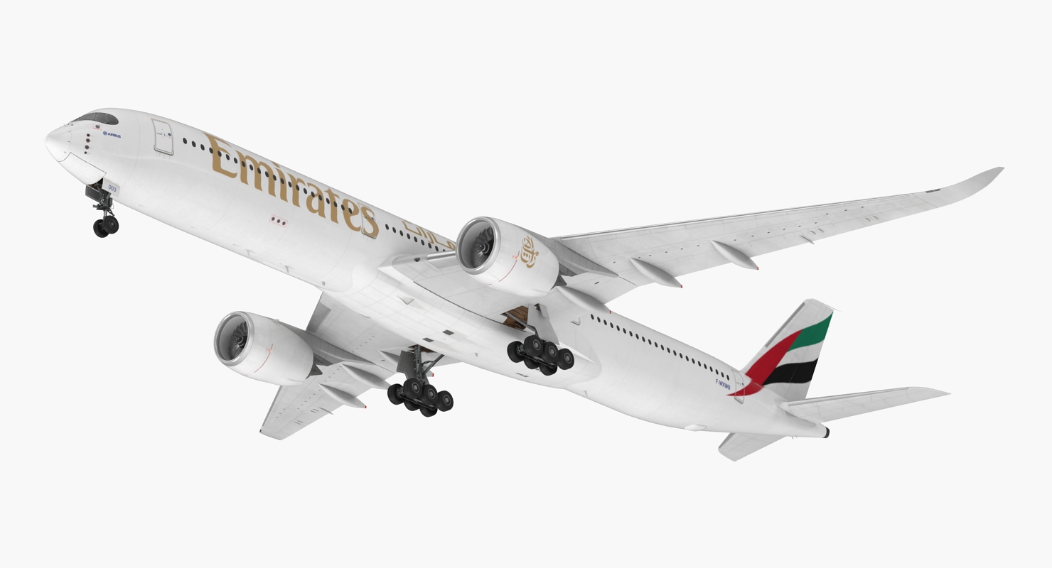 Airbus A350 1000 Emirates Air Line 3D model