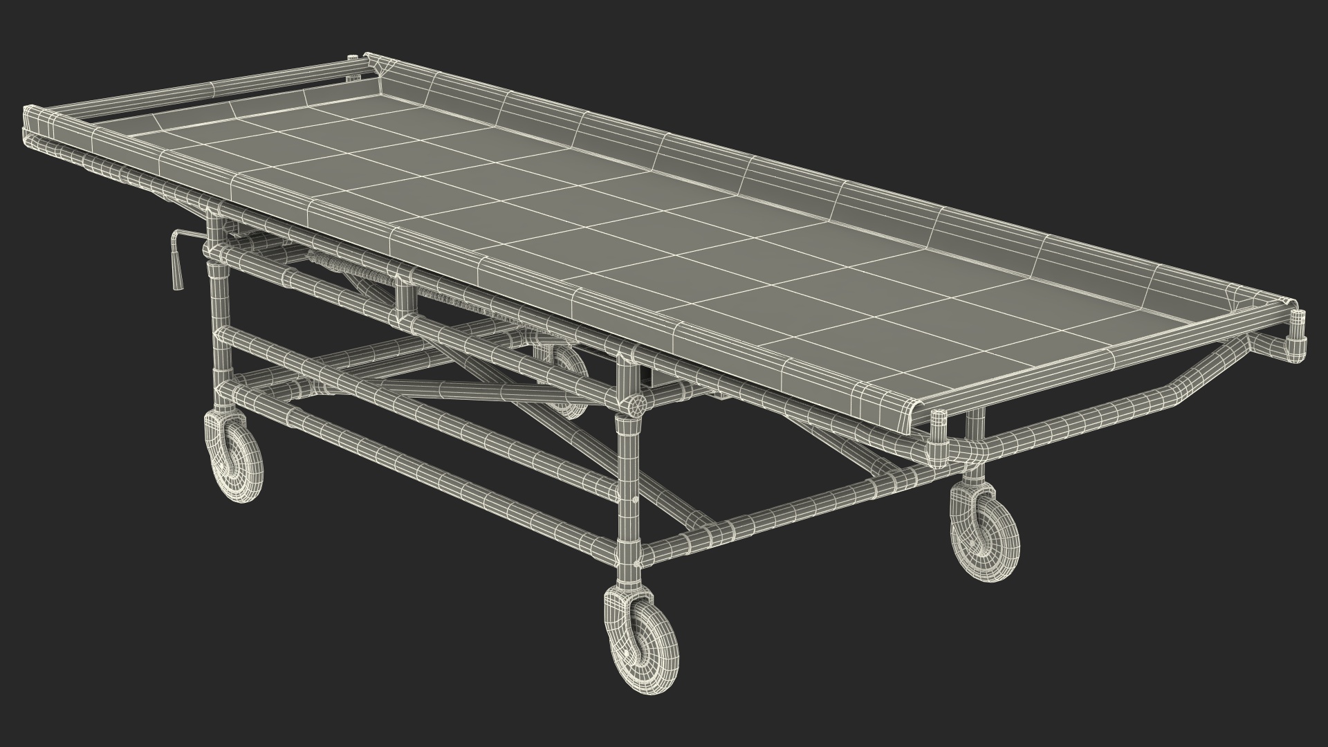 3D model Medical Gurney CSI Jevett