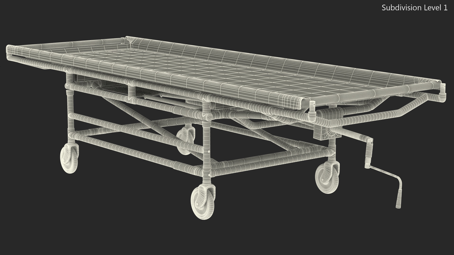 3D model Medical Gurney CSI Jevett