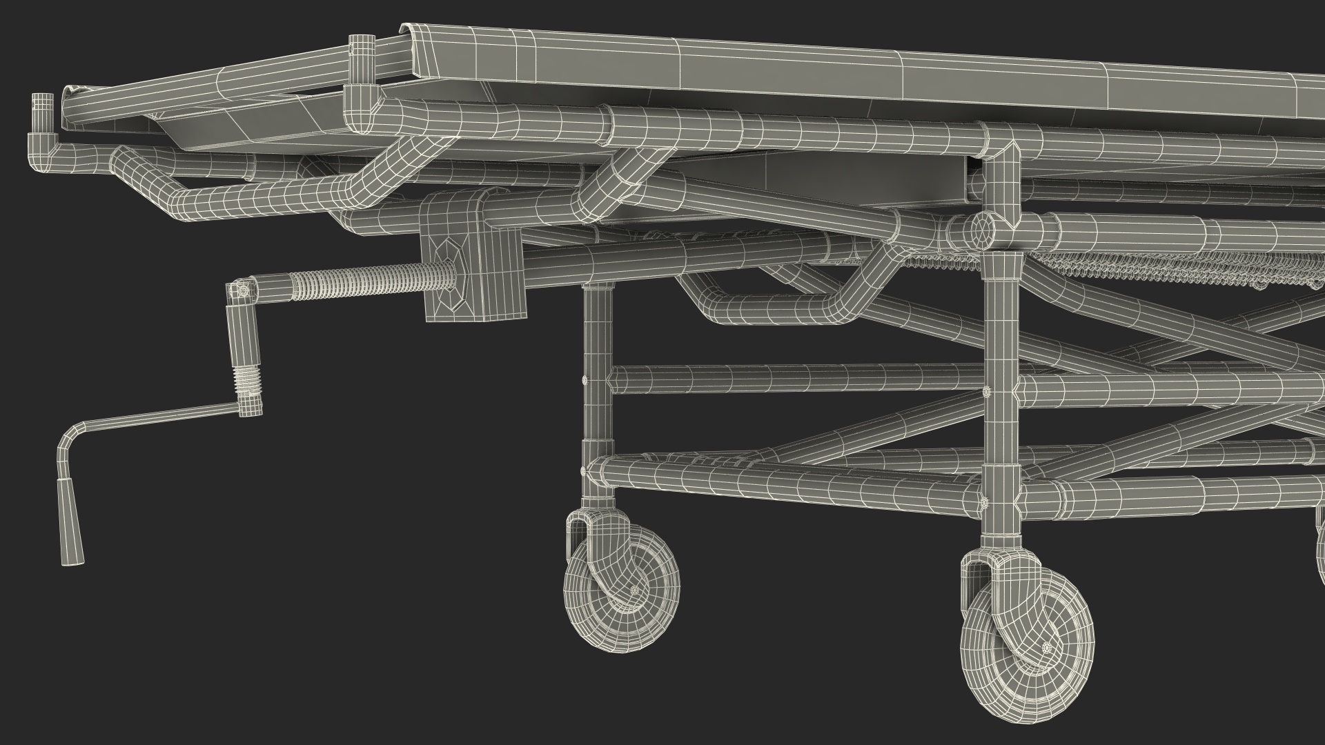 3D model Medical Gurney CSI Jevett