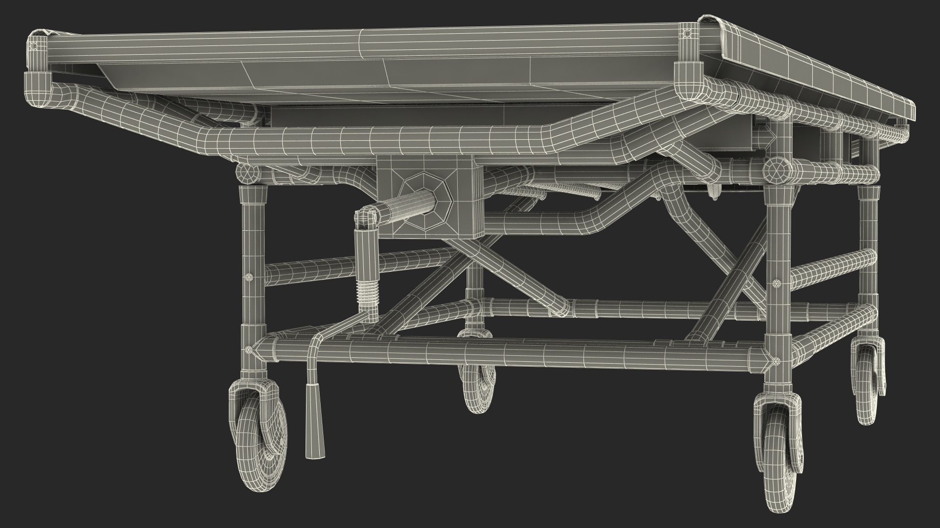 3D model Medical Gurney CSI Jevett