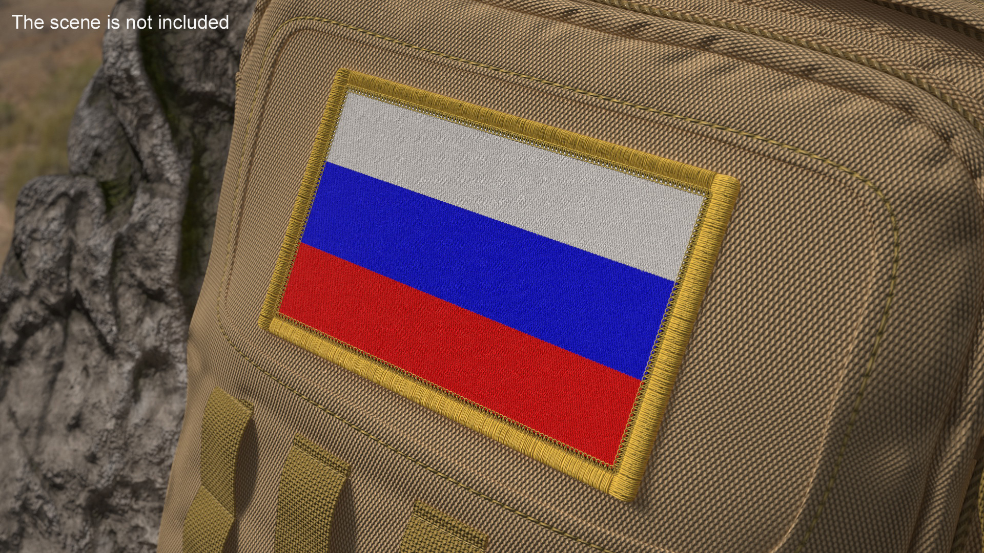 Russia Flag Patch 3D