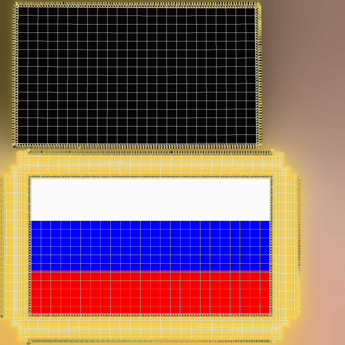 Russia Flag Patch 3D