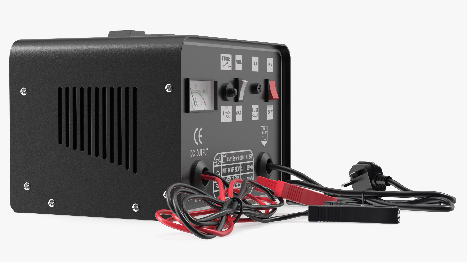 3D Portable Car Battery Charge Black model