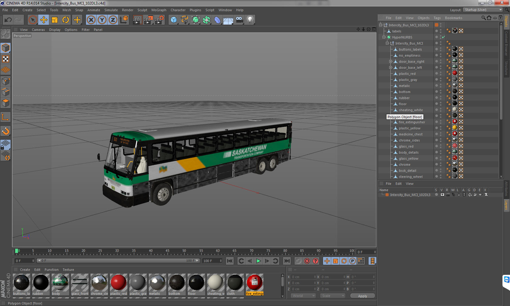 Intercity Bus MCI 102DL3 3D model