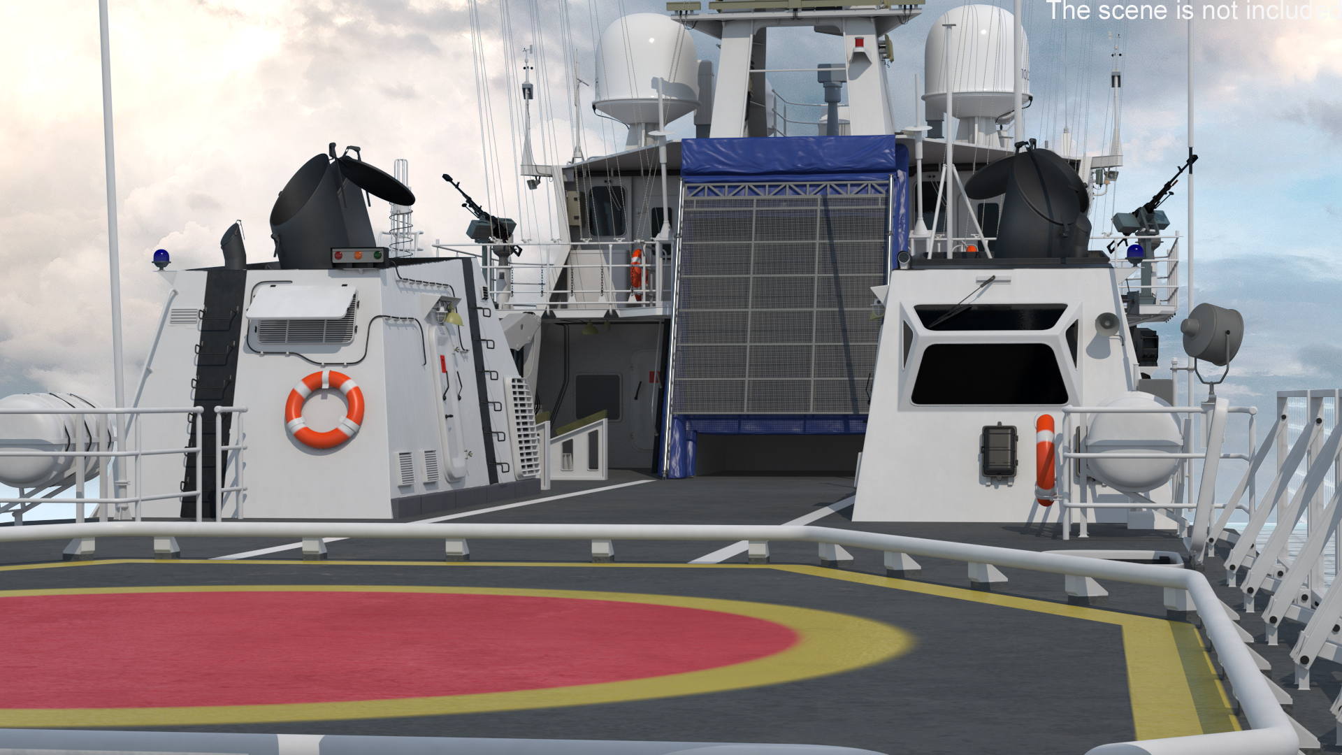 3D Russian Coast Guard Ship 22460 Okhotnik Rigged