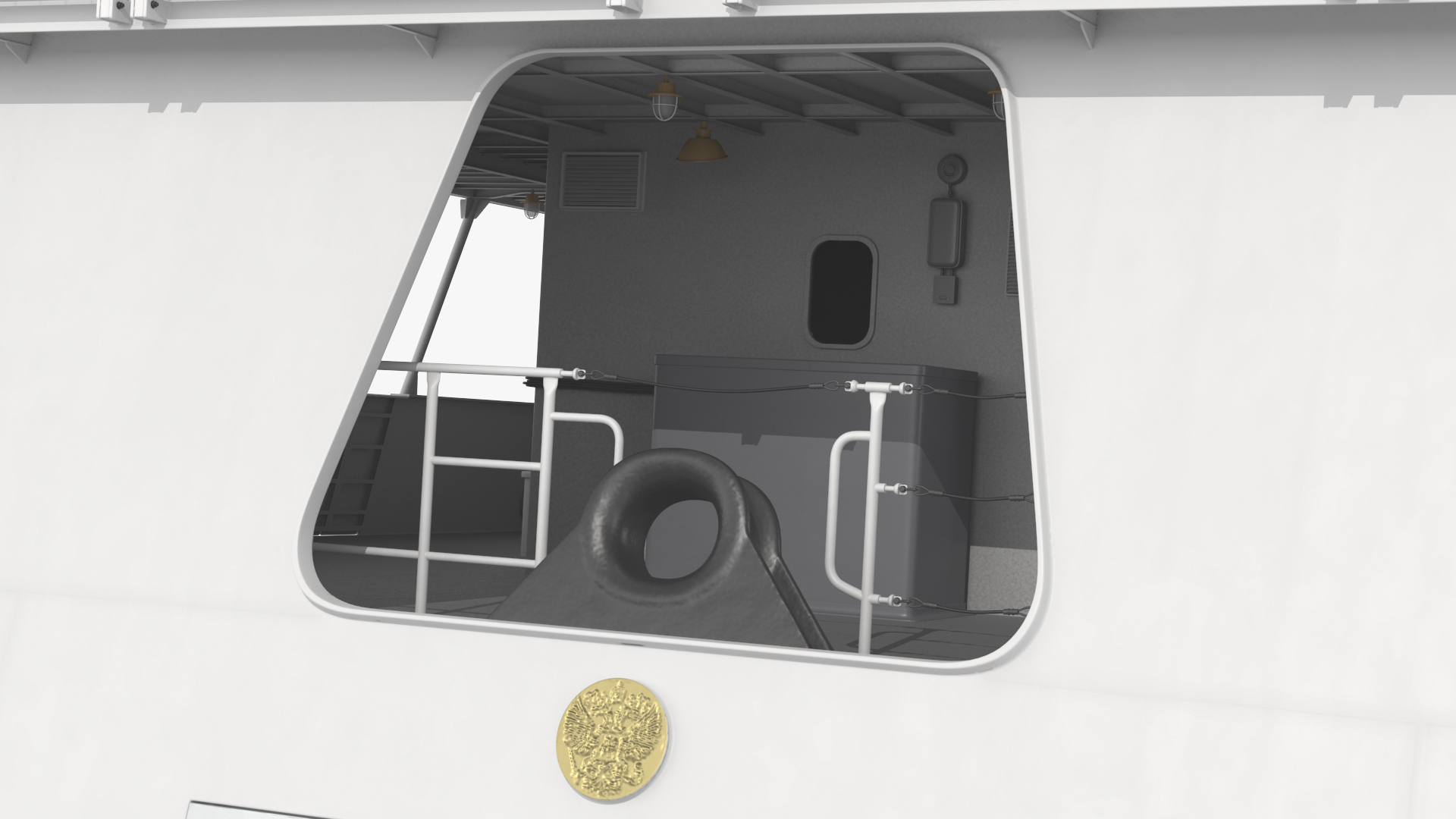 3D Russian Coast Guard Ship 22460 Okhotnik Rigged