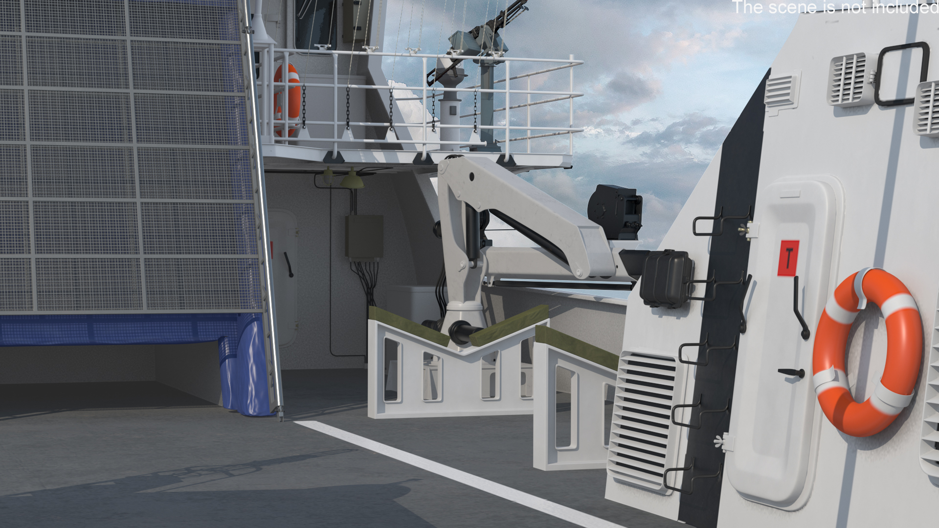 3D Russian Coast Guard Ship 22460 Okhotnik Rigged