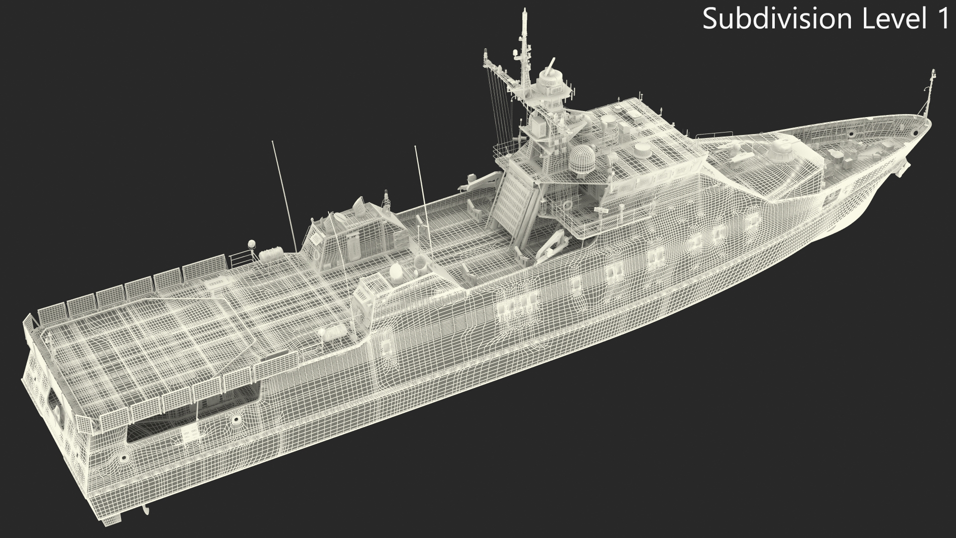 3D Russian Coast Guard Ship 22460 Okhotnik Rigged
