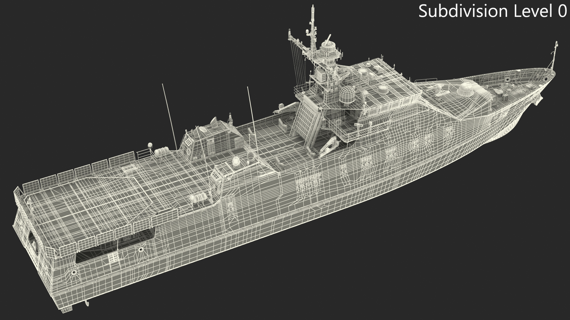 3D Russian Coast Guard Ship 22460 Okhotnik Rigged