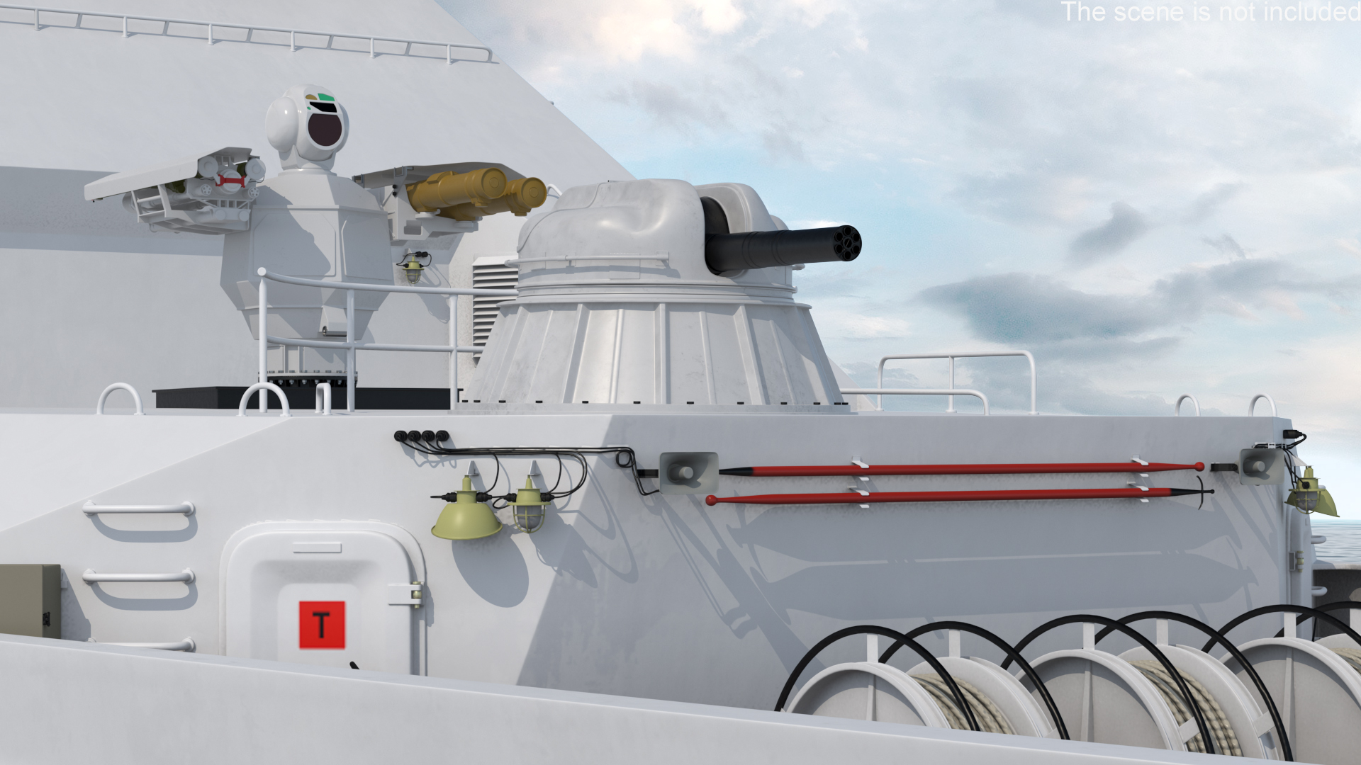 3D Russian Coast Guard Ship 22460 Okhotnik Rigged