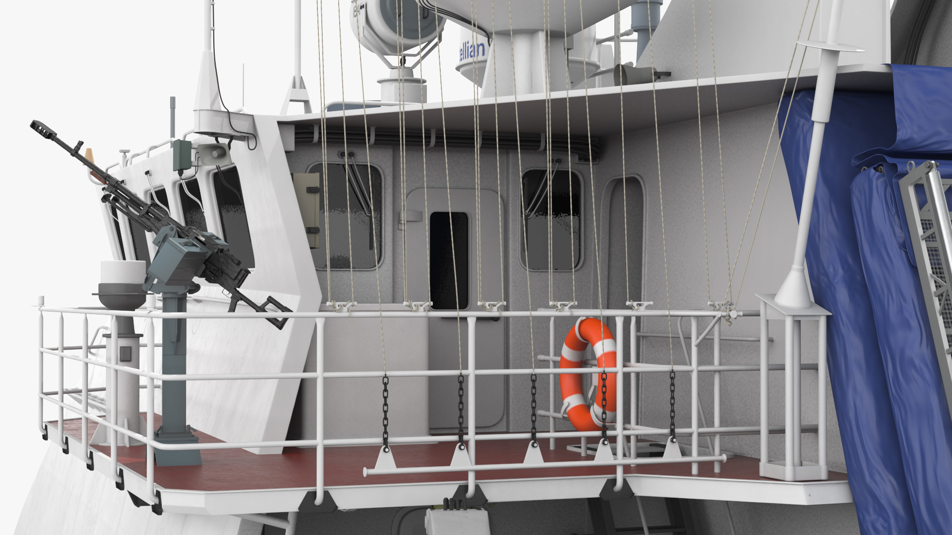 3D Russian Coast Guard Ship 22460 Okhotnik Rigged