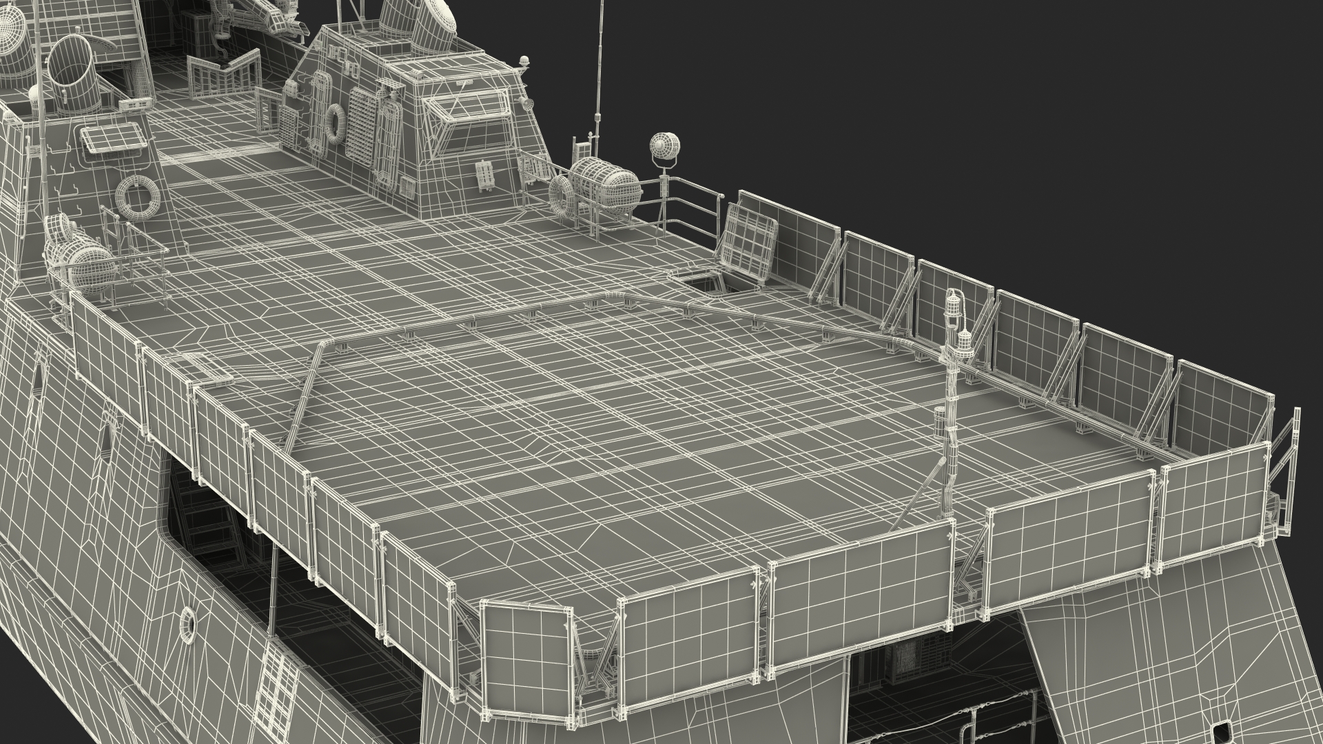 3D Russian Coast Guard Ship 22460 Okhotnik Rigged