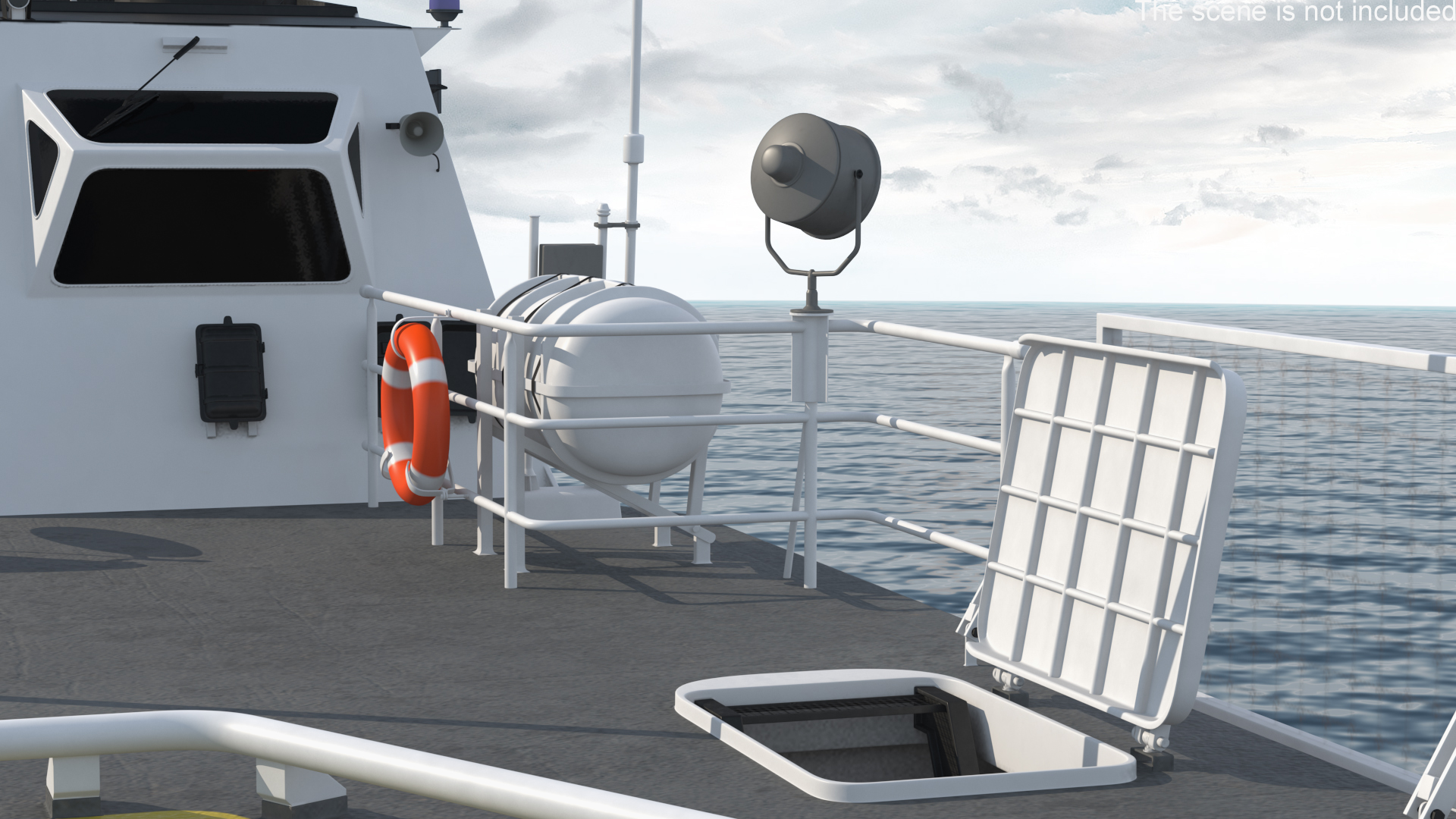 3D Russian Coast Guard Ship 22460 Okhotnik Rigged