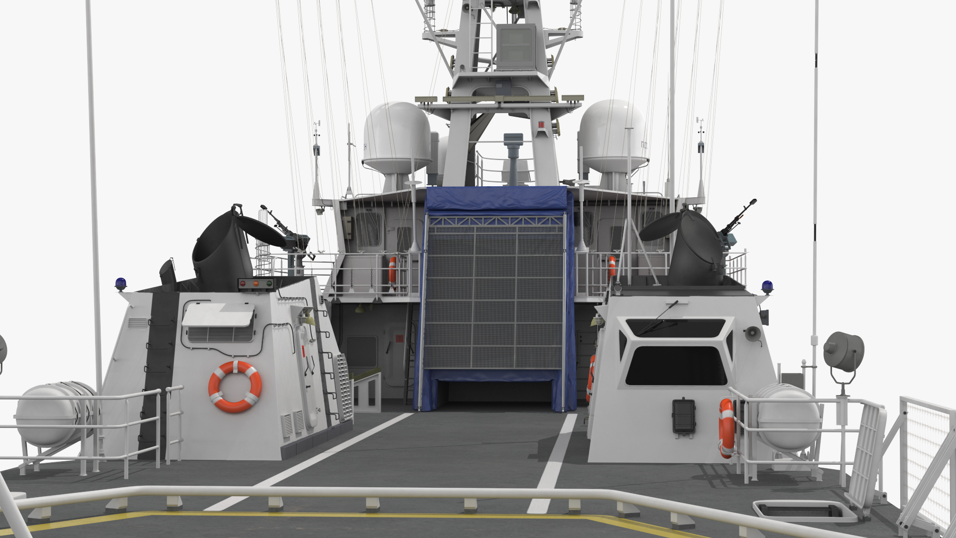 3D Russian Coast Guard Ship 22460 Okhotnik Rigged
