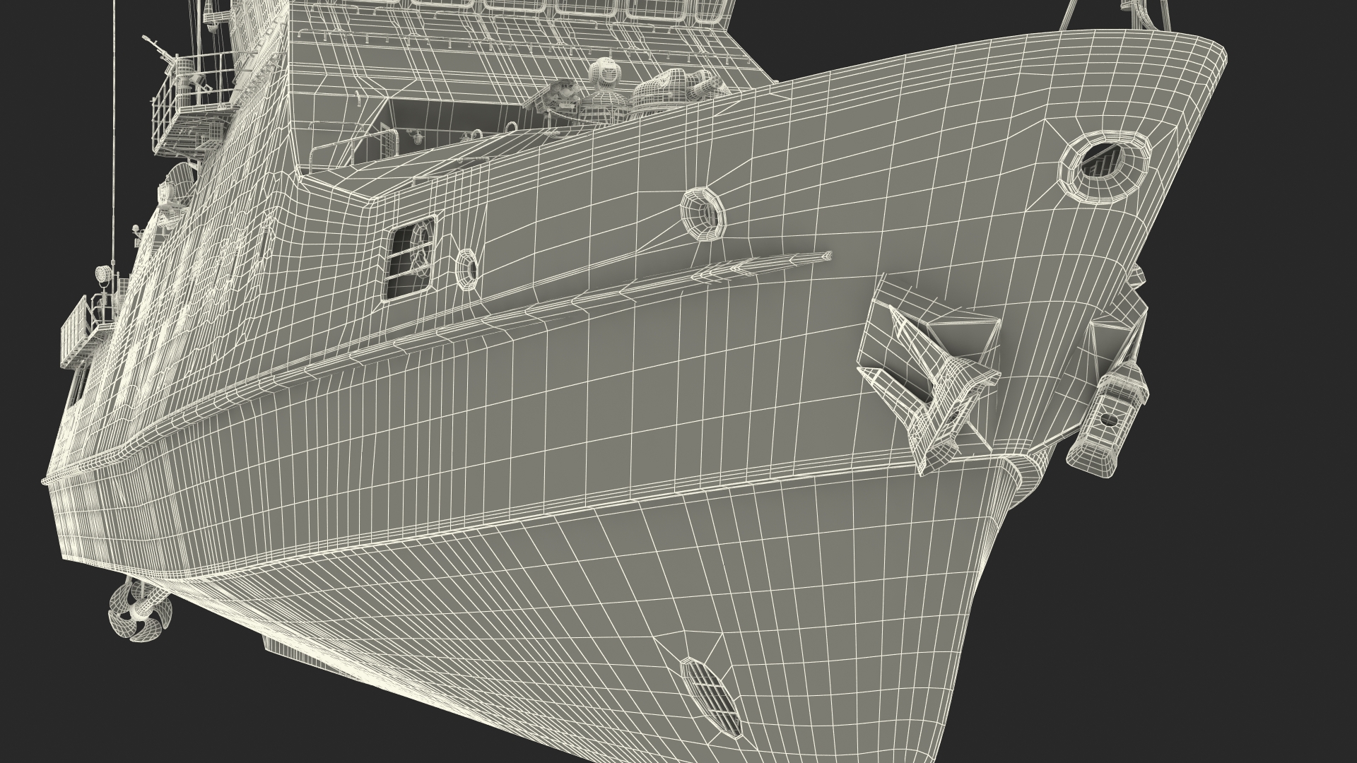 3D Russian Coast Guard Ship 22460 Okhotnik Rigged