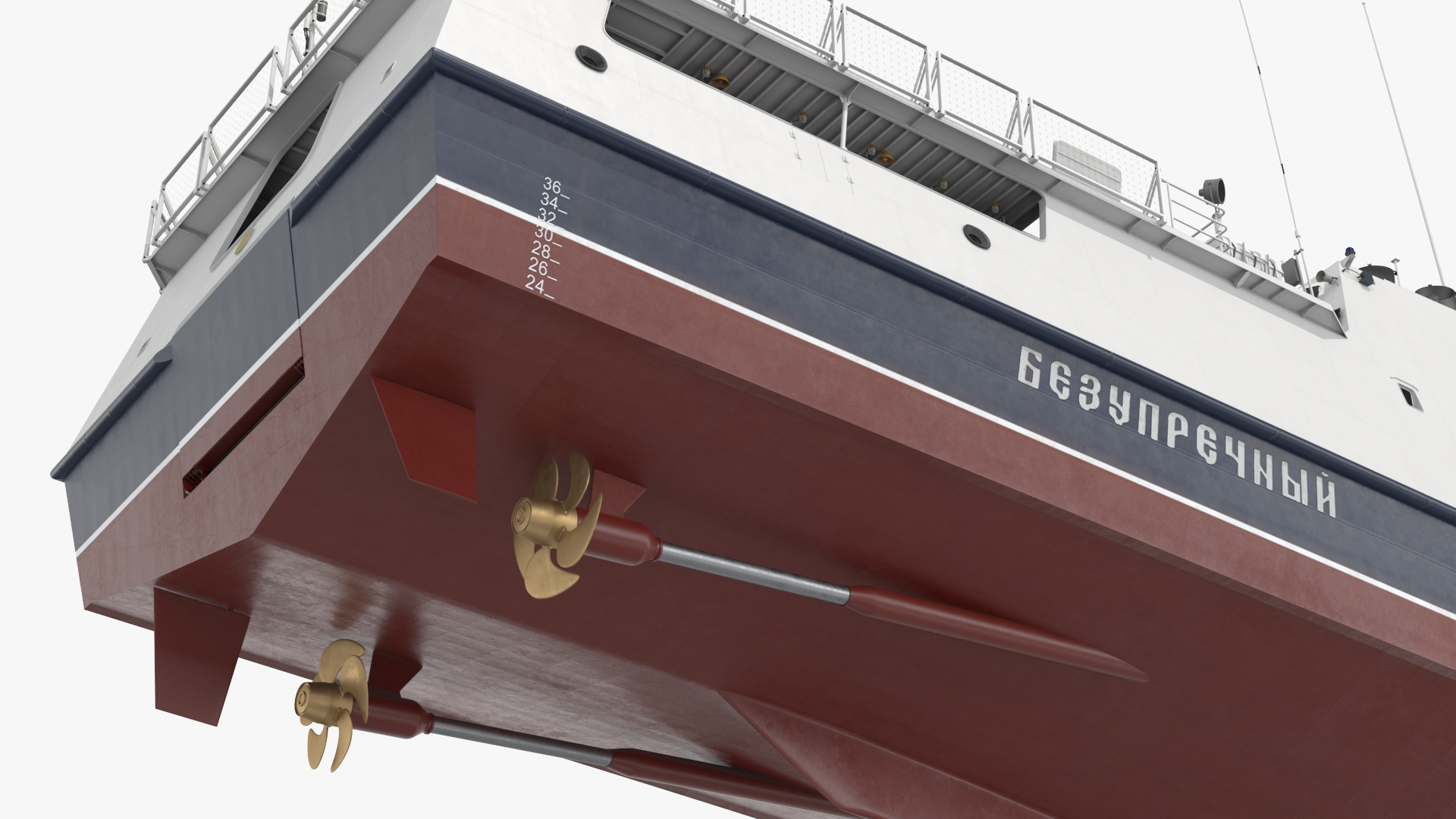 3D Russian Coast Guard Ship 22460 Okhotnik Rigged
