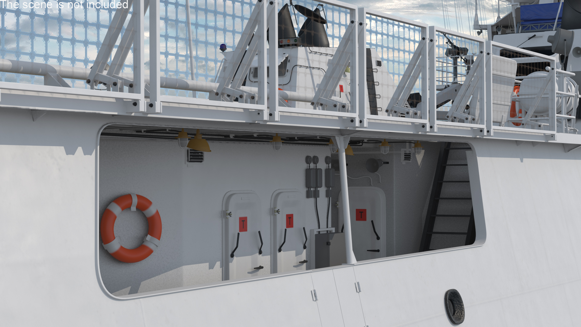 3D Russian Coast Guard Ship 22460 Okhotnik Rigged