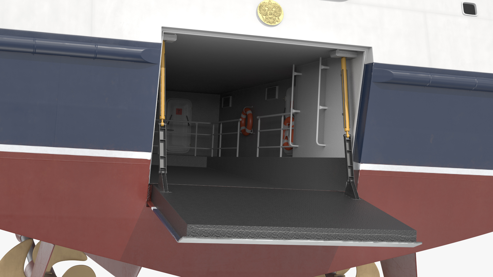 3D Russian Coast Guard Ship 22460 Okhotnik Rigged