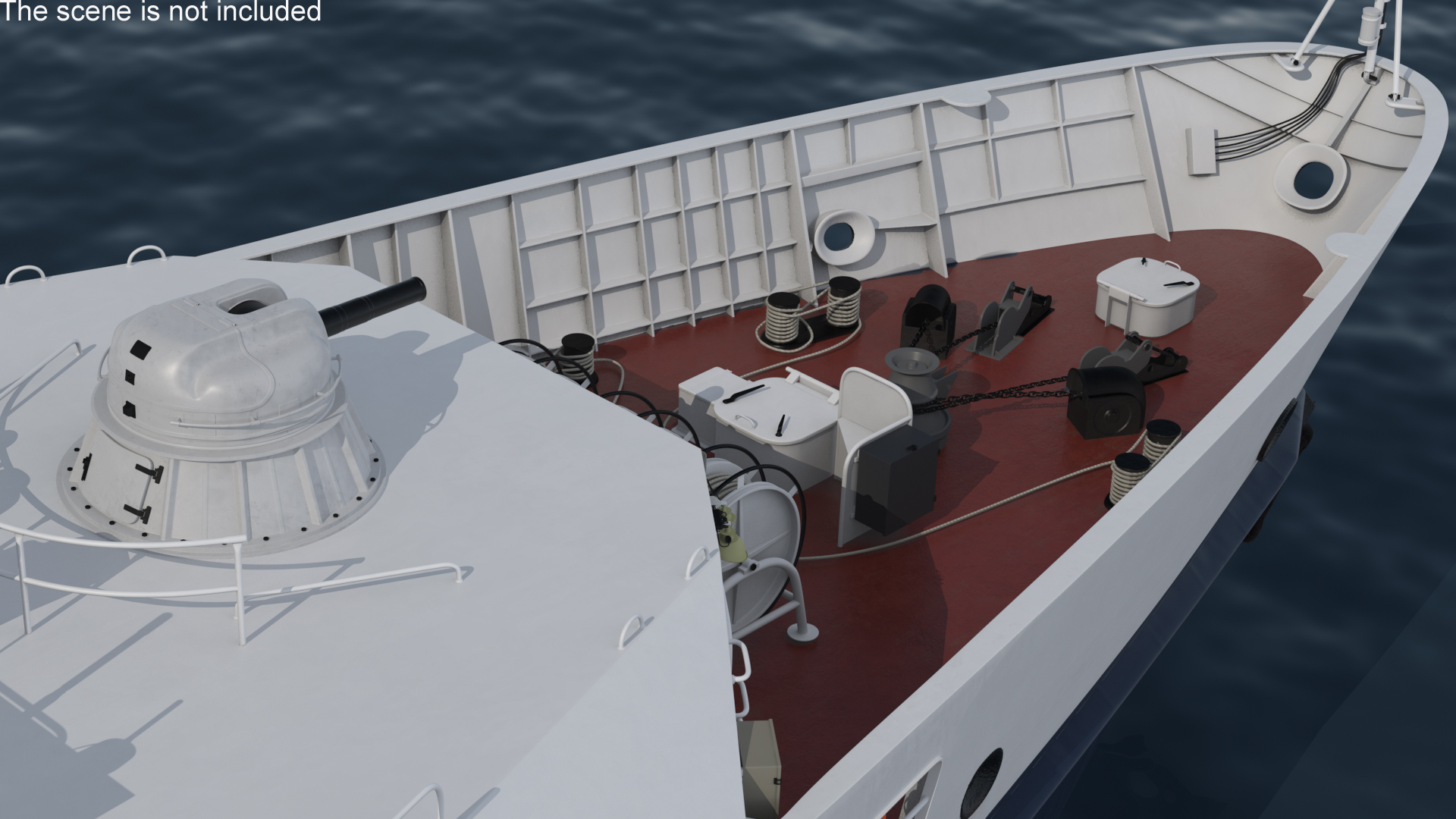 3D Russian Coast Guard Ship 22460 Okhotnik Rigged