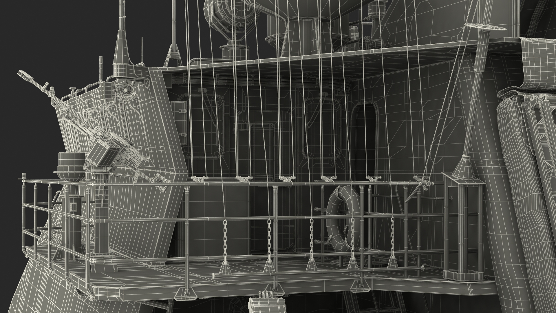 3D Russian Coast Guard Ship 22460 Okhotnik Rigged