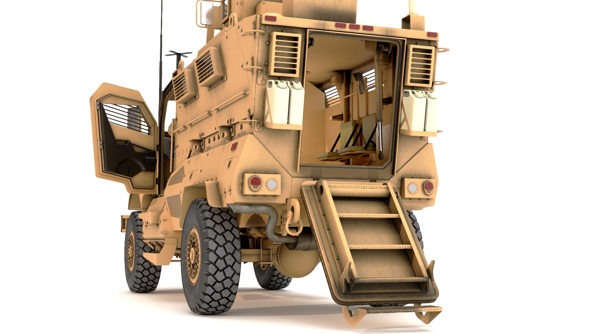 Armored Fighting Vehicle Sandy with Soldiers 3D model