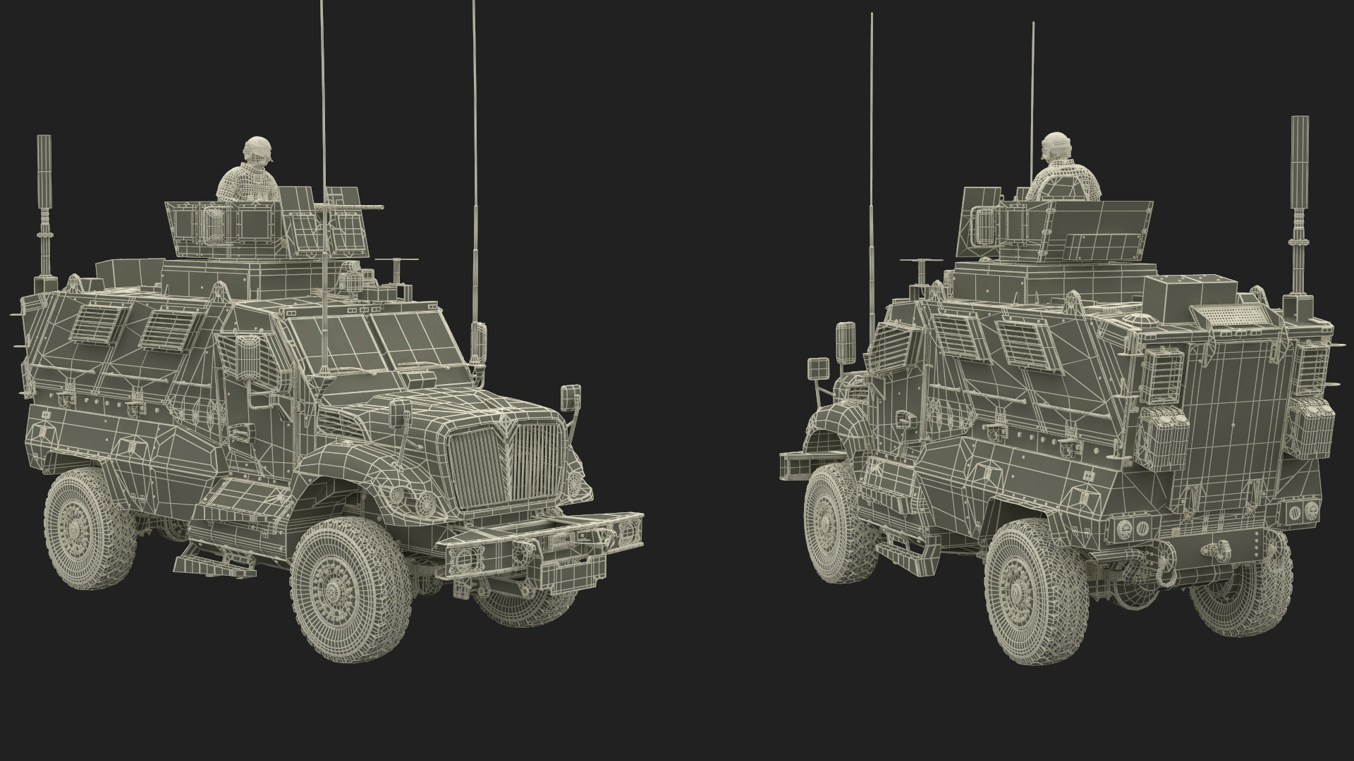 Armored Fighting Vehicle Sandy with Soldiers 3D model