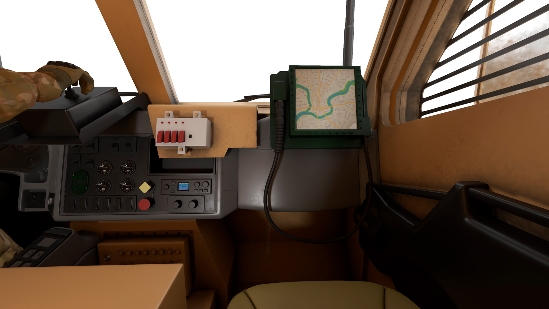 Armored Fighting Vehicle Sandy with Soldiers 3D model