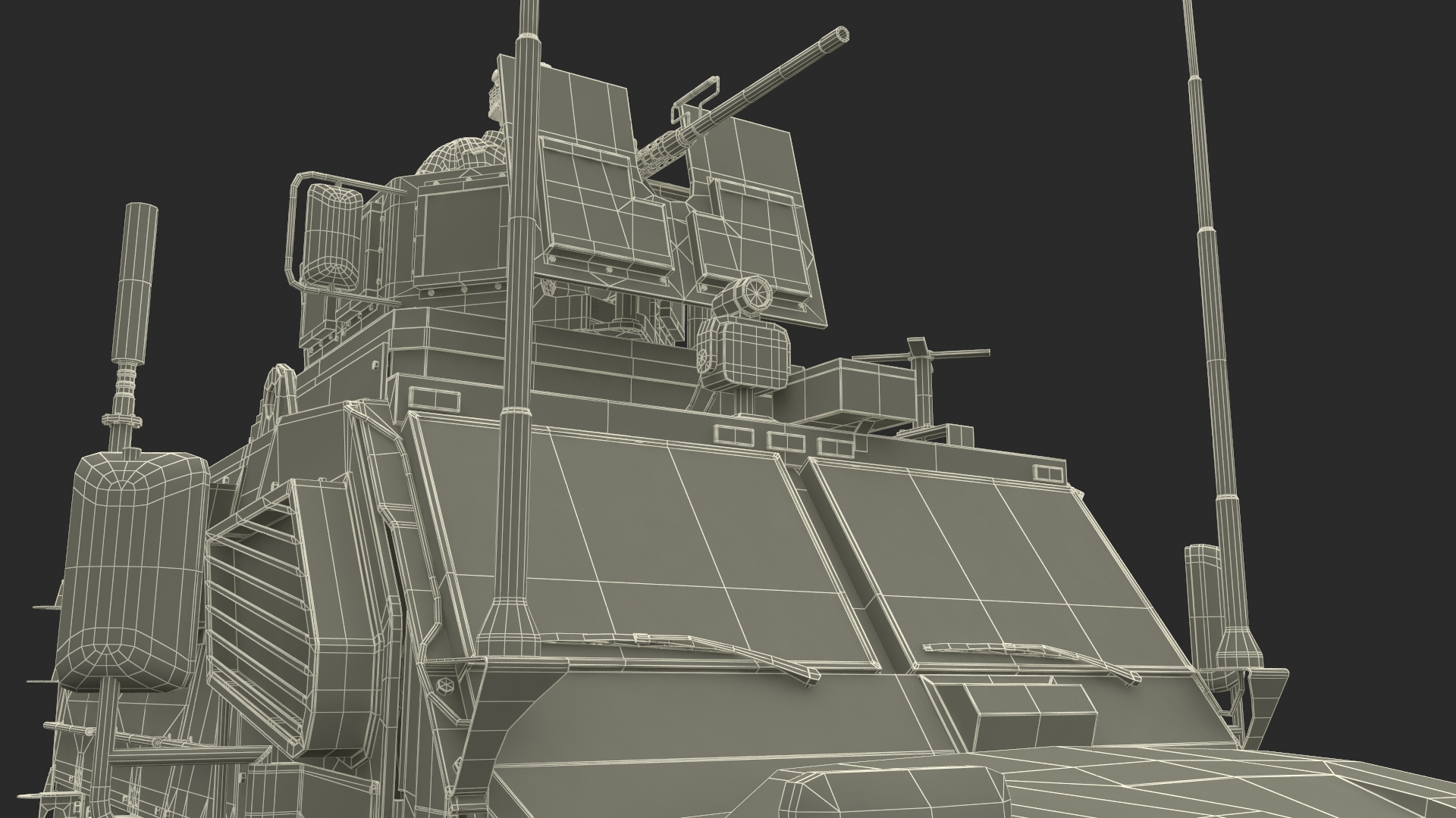 Armored Fighting Vehicle Sandy with Soldiers 3D model