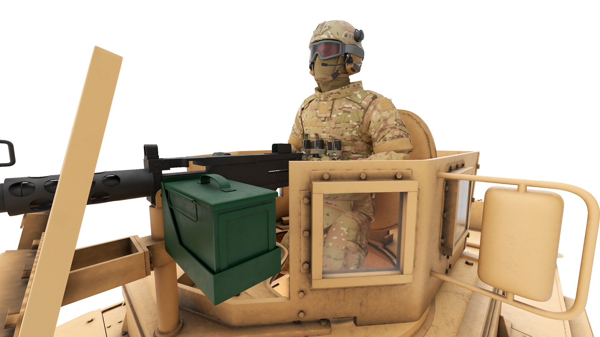 Armored Fighting Vehicle Sandy with Soldiers 3D model