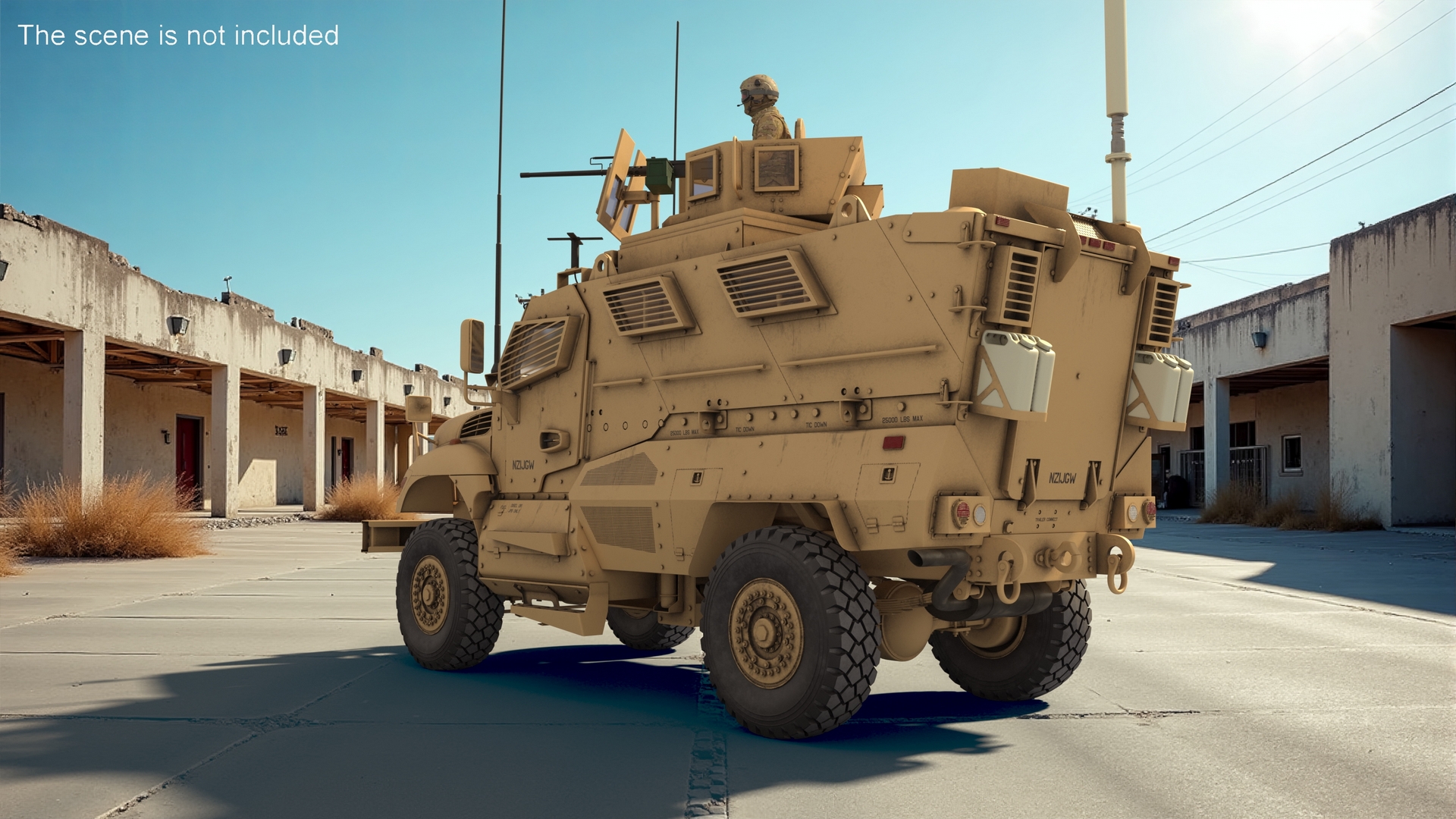 Armored Fighting Vehicle Sandy with Soldiers 3D model