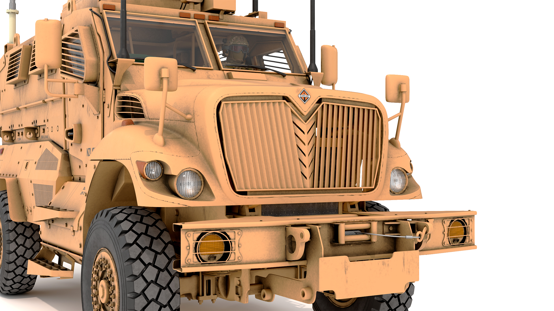 Armored Fighting Vehicle Sandy with Soldiers 3D model