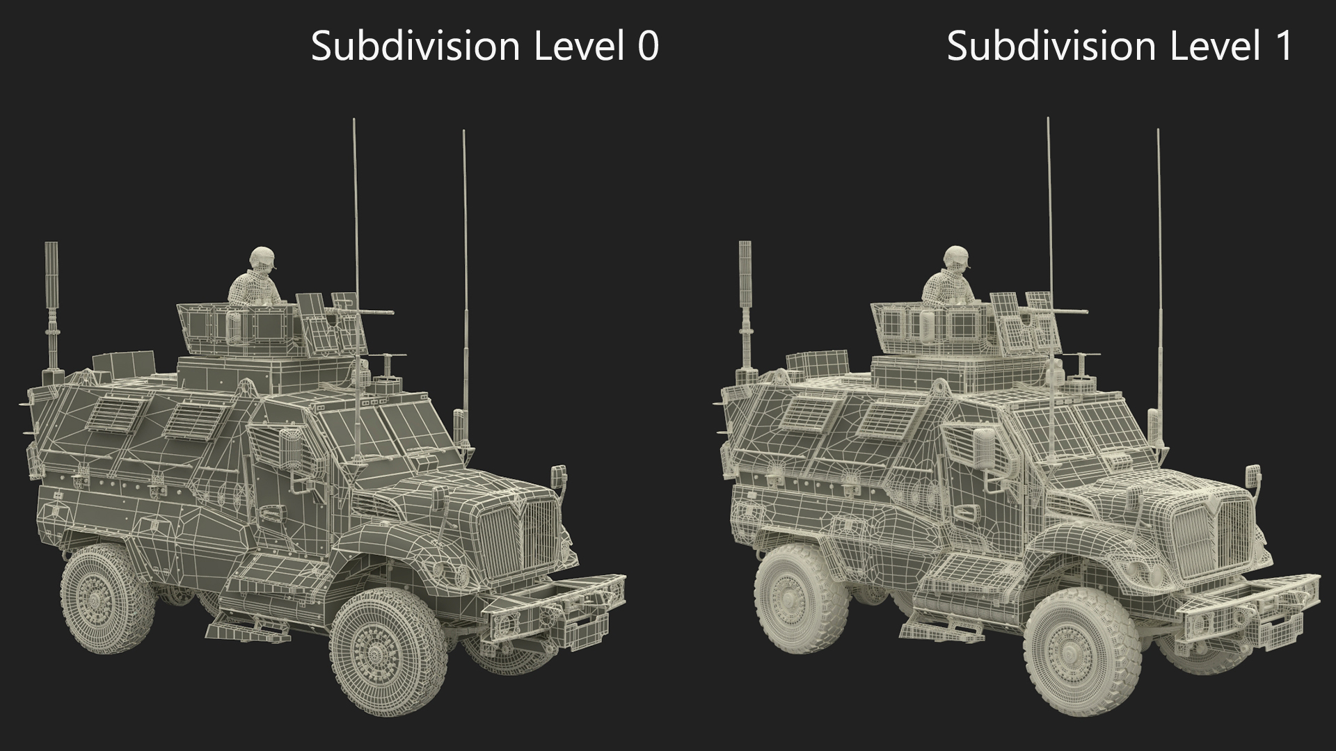 Armored Fighting Vehicle Sandy with Soldiers 3D model