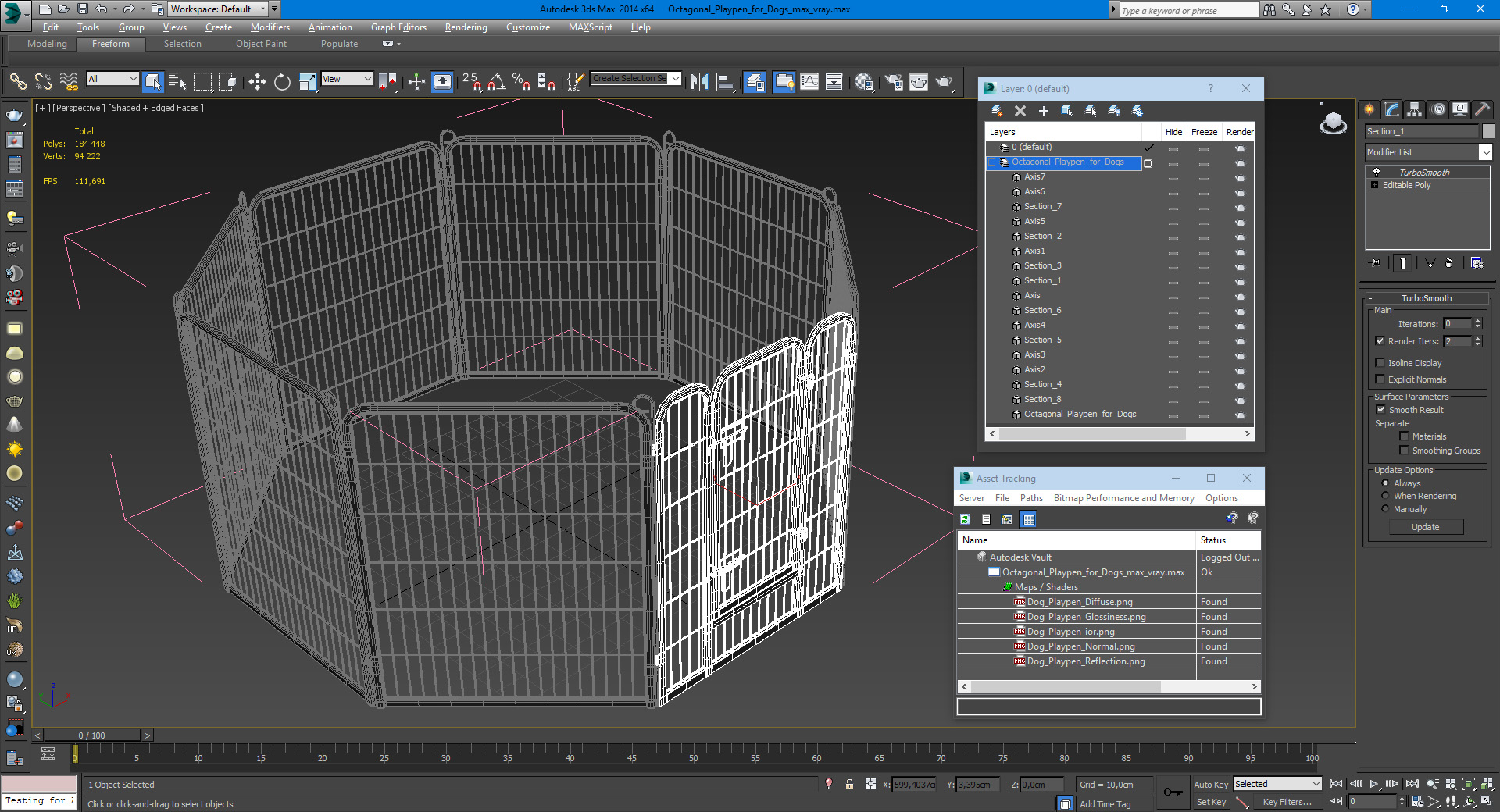 3D Octagonal Playpen for Dogs